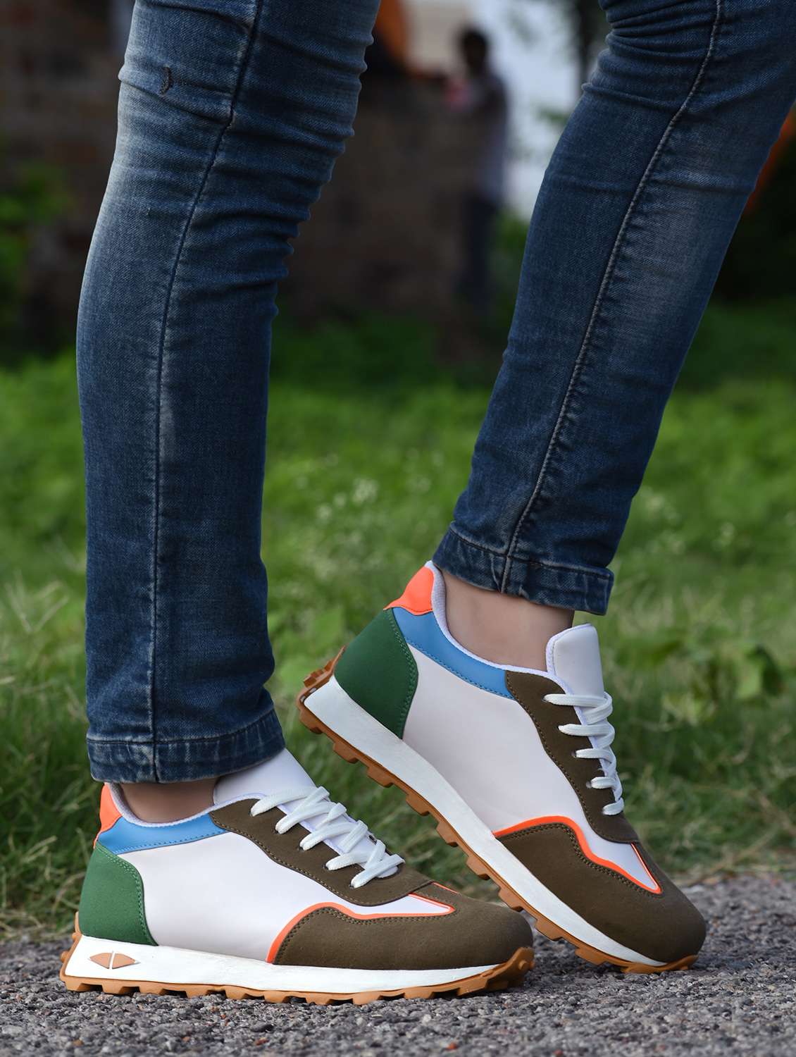 men color block lace up sneaker - 22253287 -  Standard Image - 1