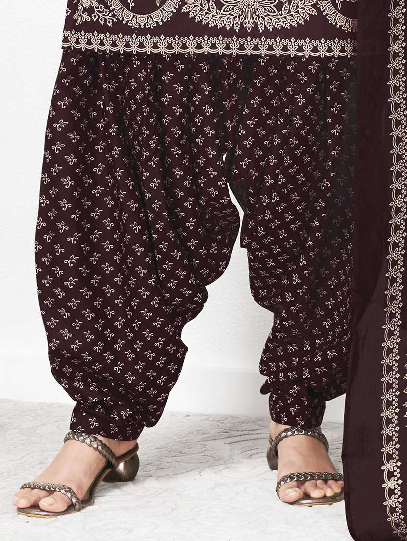 women printed three quarter sleeve kurta patiala with dupatta set - 22253313 -  Standard Image - 4
