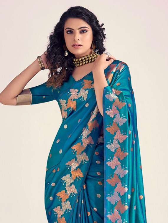women self design banarasi saree with blouse - 22253490 -  Standard Image - 1