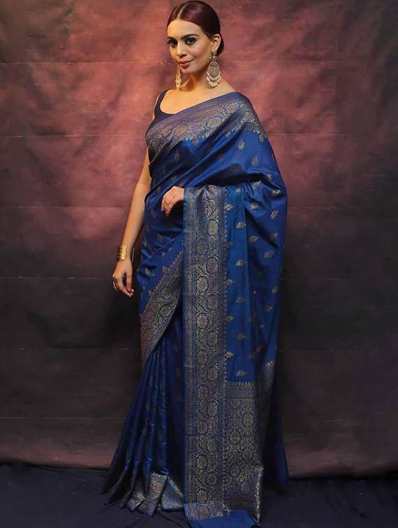 women self design banarasi saree with blouse - 22253505 -  Standard Image - 1