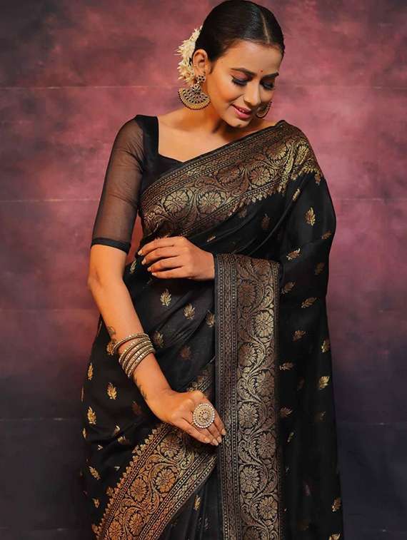 women self design banarasi saree with blouse - 22253510 -  Standard Image - 1