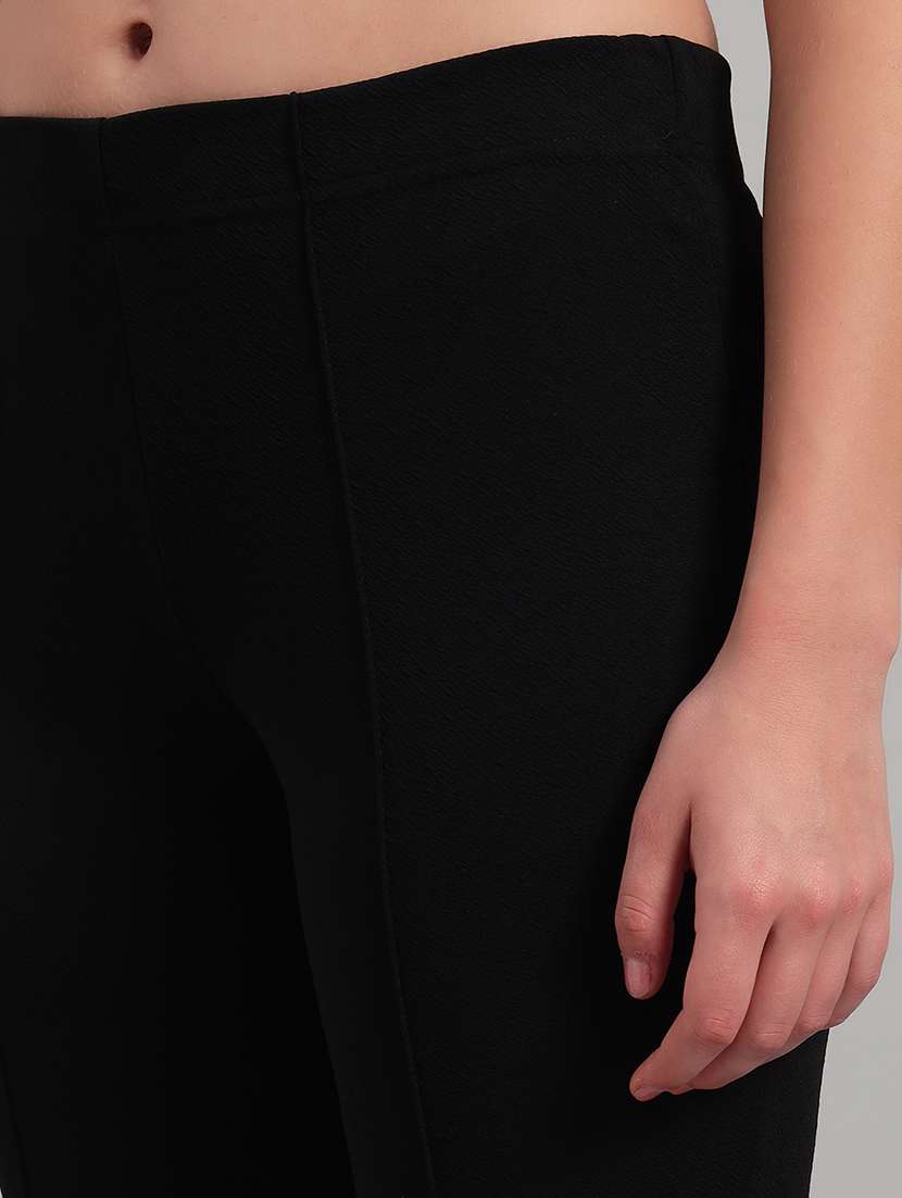 women solid mid rise bootcut trouser - 22253603 -  Standard Image - 6