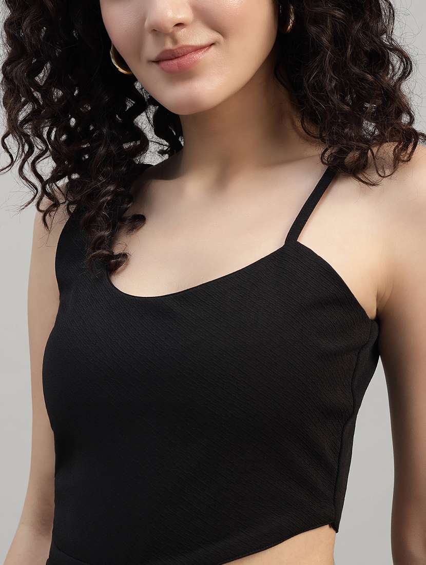 women solid shoulder strap cut out bodycon dress - 22253631 -  Standard Image - 6