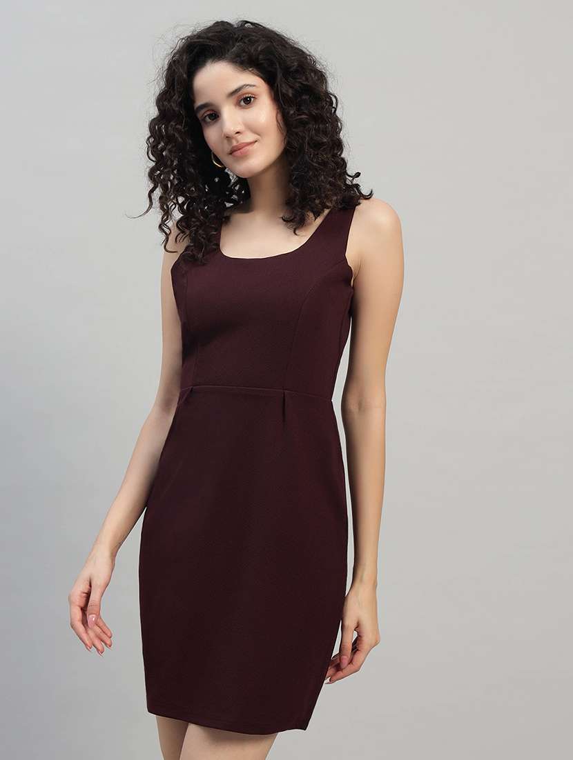 women solid sleeveless sheath dress - 22253633 -  Standard Image - 1