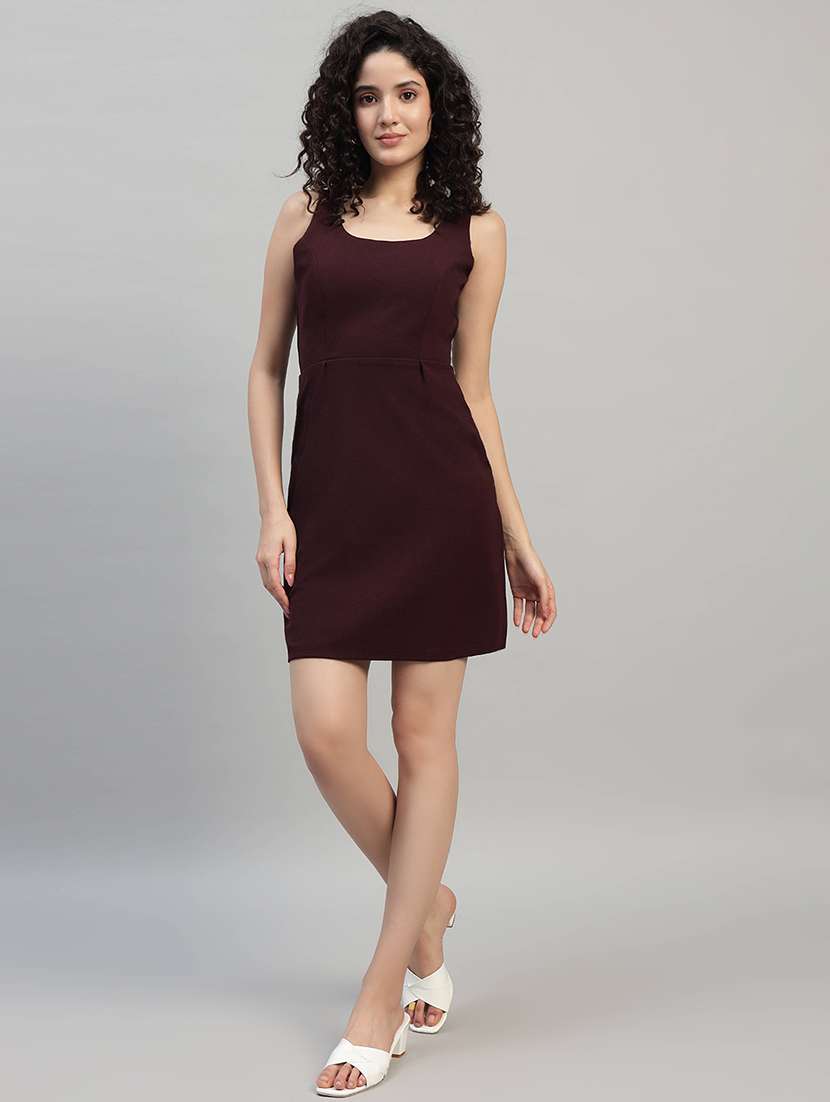 women solid sleeveless sheath dress - 22253633 -  Standard Image - 4