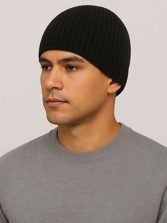 men solid ribbed knit winter beanie  - 22253645 -  Standard Image - 1