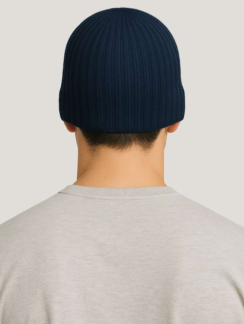 men solid ribbed knit winter beanie  - 22253647 -  Standard Image - 4