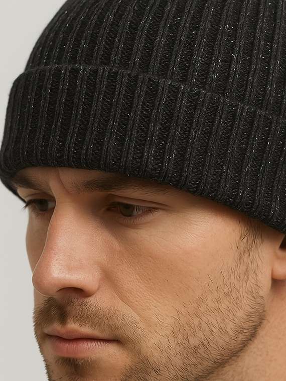 men solid ribbed knit winter beanie  - 22253649 -  Standard Image - 4