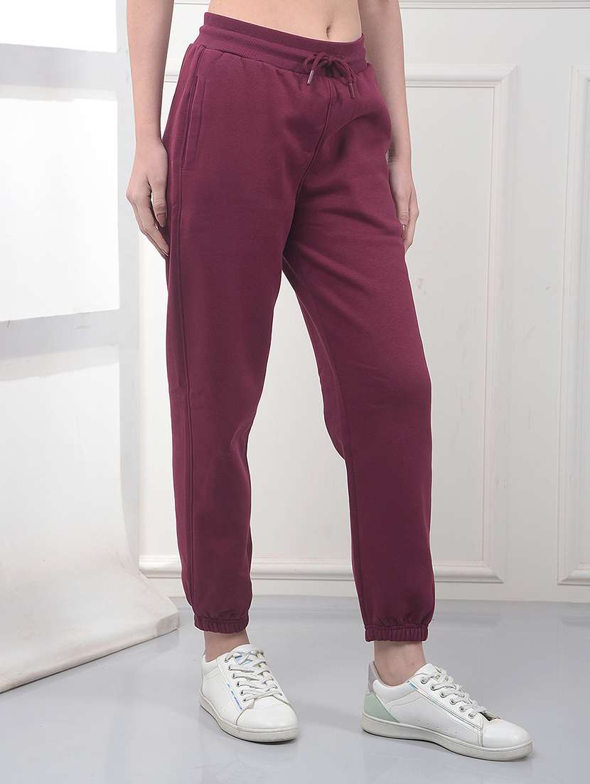 women solid mid rise jogger - 22253783 -  Standard Image - 1