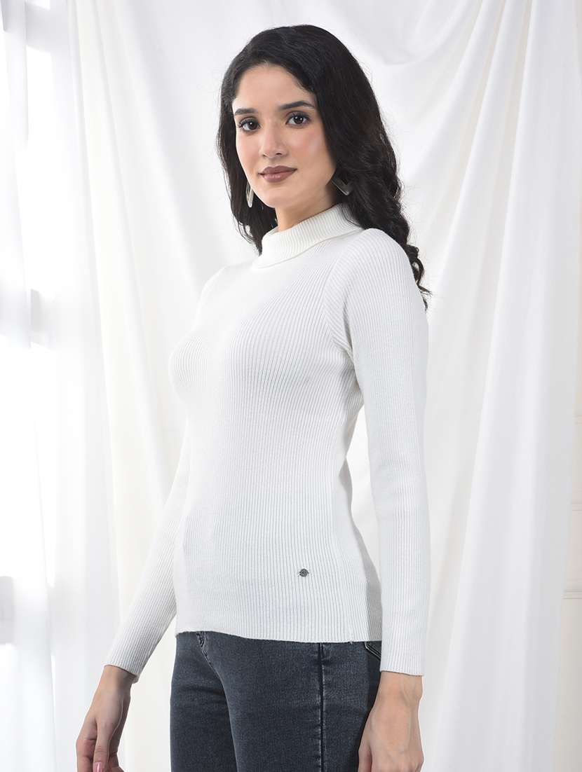 women solid long sleeve pullover - 22253796 -  Standard Image - 1