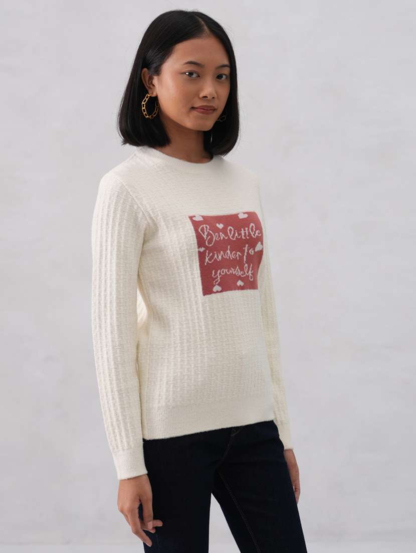 women self designed long sleeve pullover - 22253802 -  Standard Image - 1