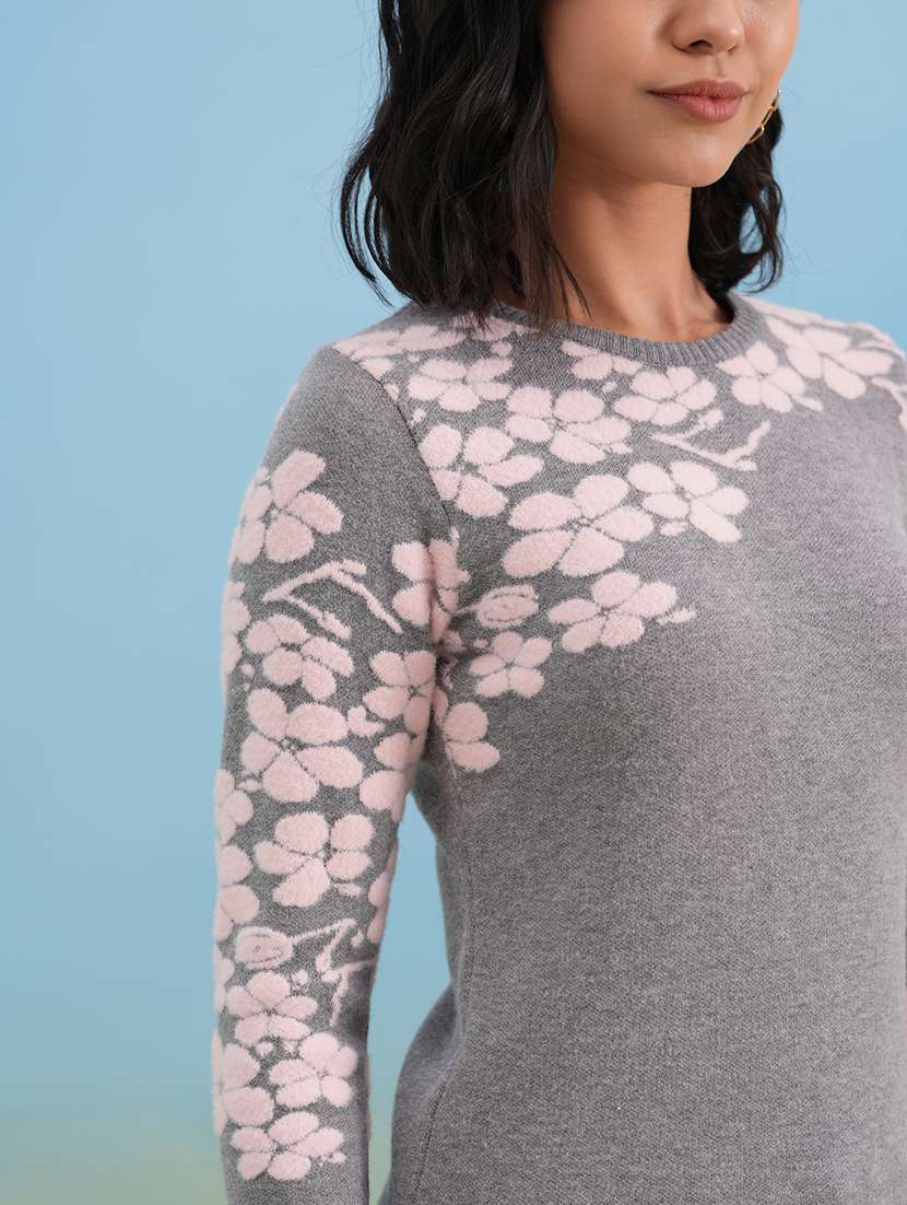 women floral long sleeve pullover - 22253803 -  Standard Image - 6