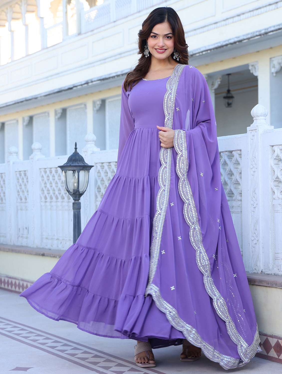 women solid long sleeve kurta dupatta set - 22253835 -  Standard Image - 1
