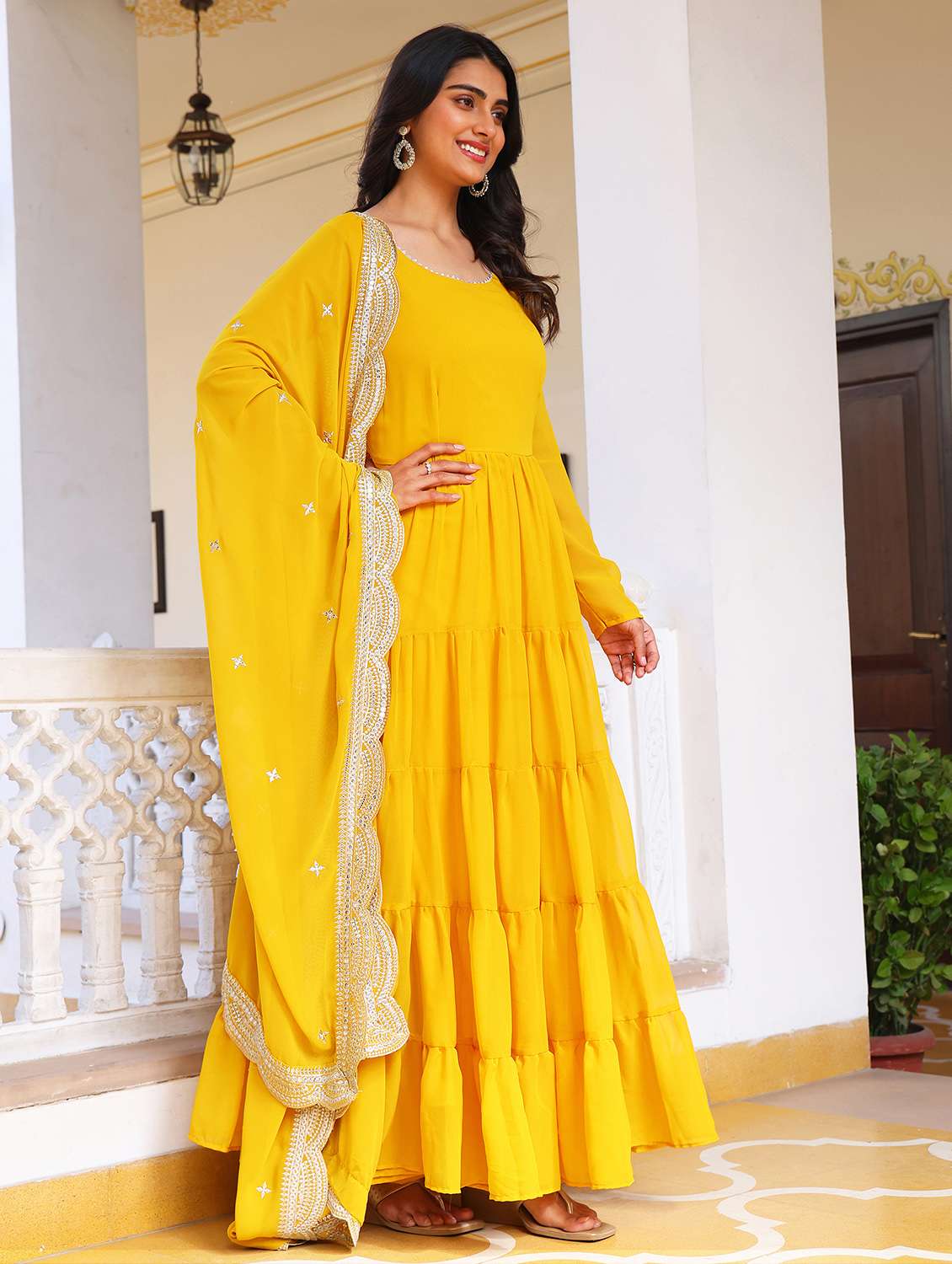 women solid long sleeve kurta dupatta set - 22253843 -  Standard Image - 1