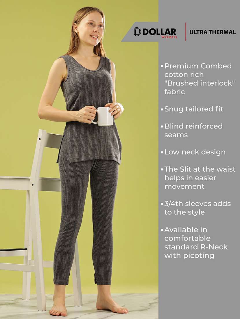women solid sleeveless thermal set - 22253957 -  Standard Image - 1