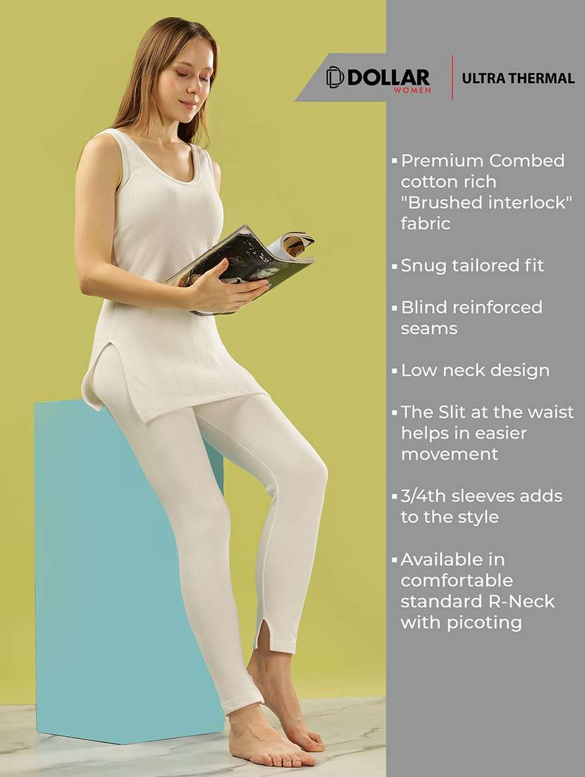 women solid sleeveless thermal set - 22253958 -  Standard Image - 1