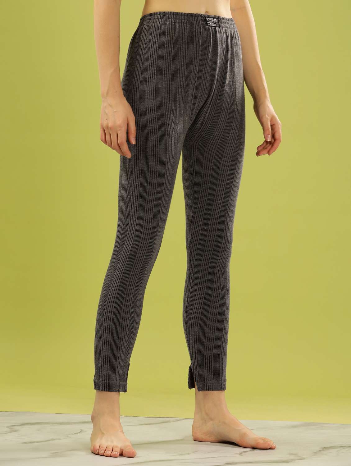 women solid mid rise thermal bottom - 22253976 -  Standard Image - 1