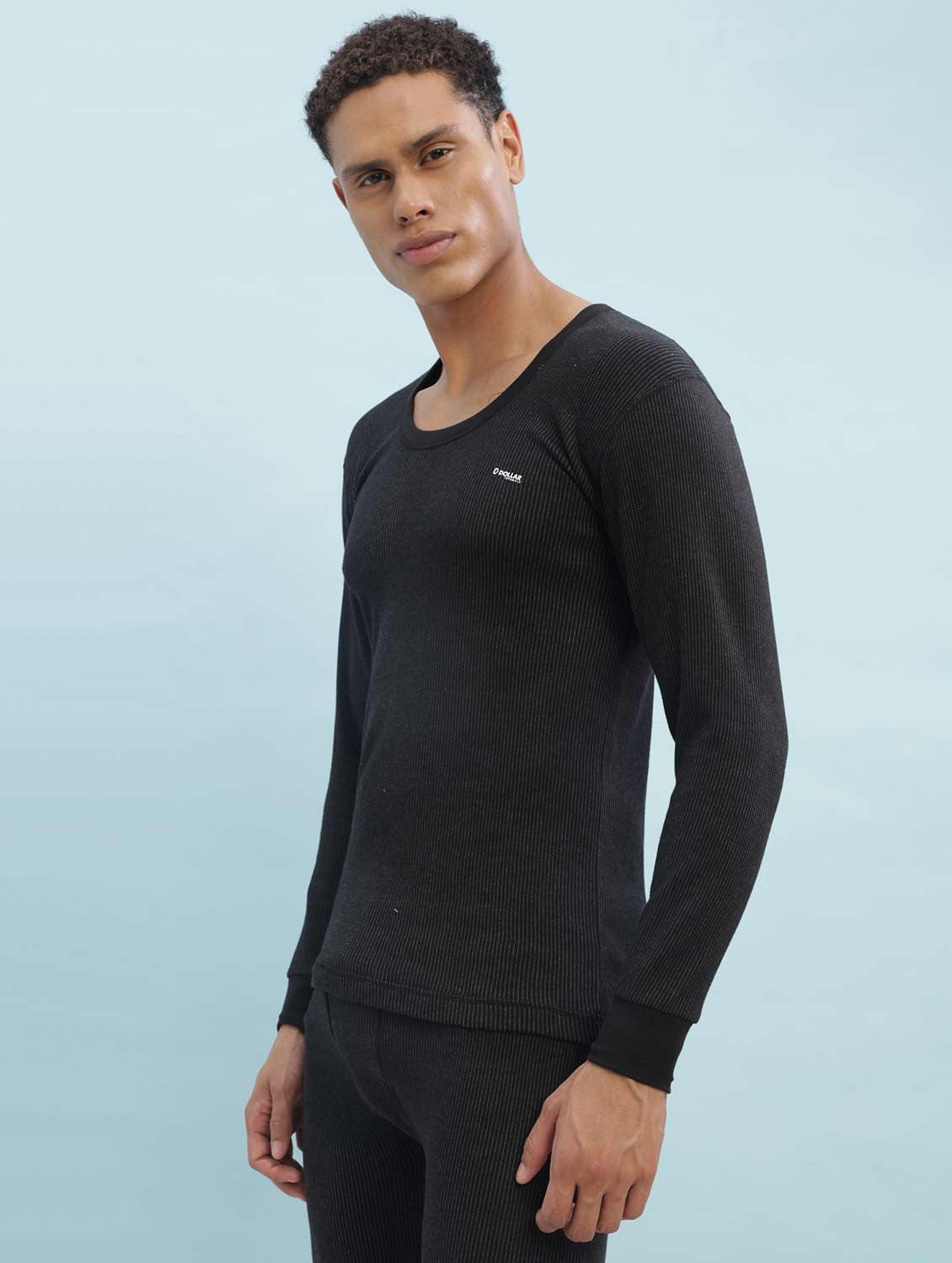 men solid full sleeve thermal top - 22253982 -  Standard Image - 1