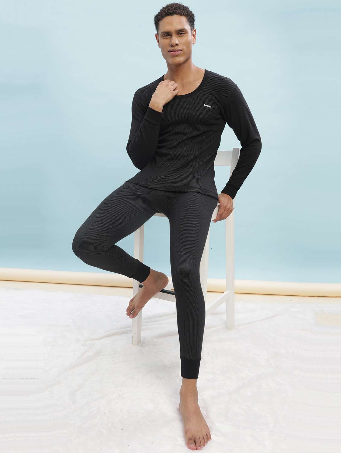 men pack of 2 solid full sleeve thermal top - 22253983 -  Standard Image - 4