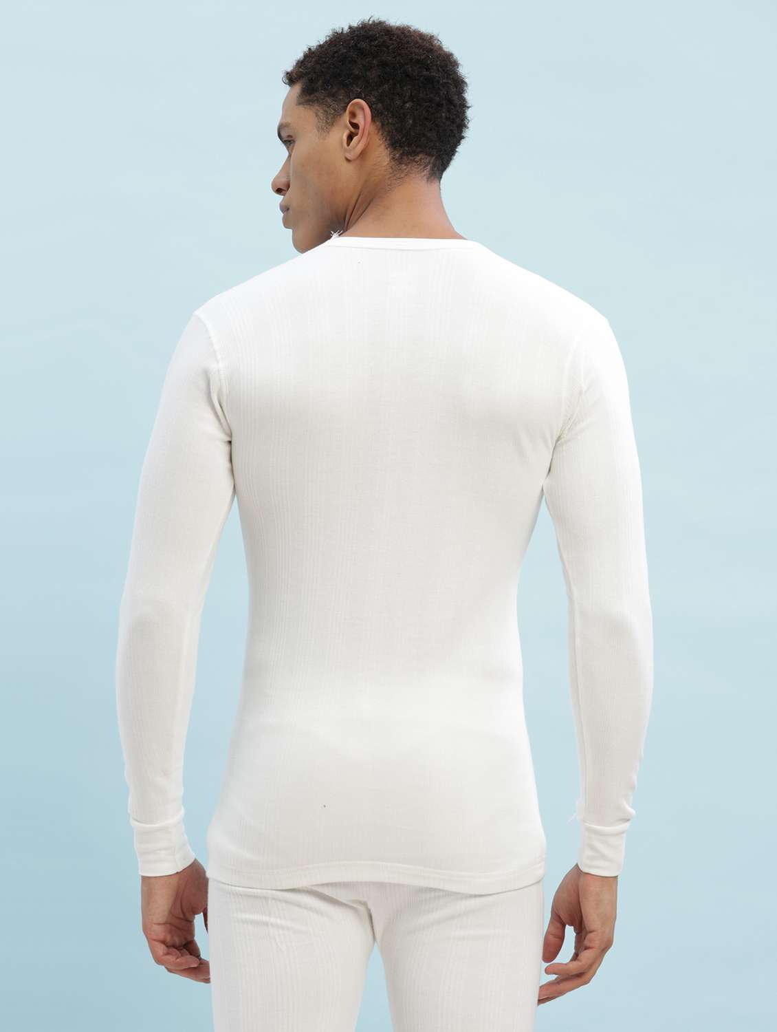 men pack of 2 solid full sleeve thermal top - 22253984 -  Standard Image - 4