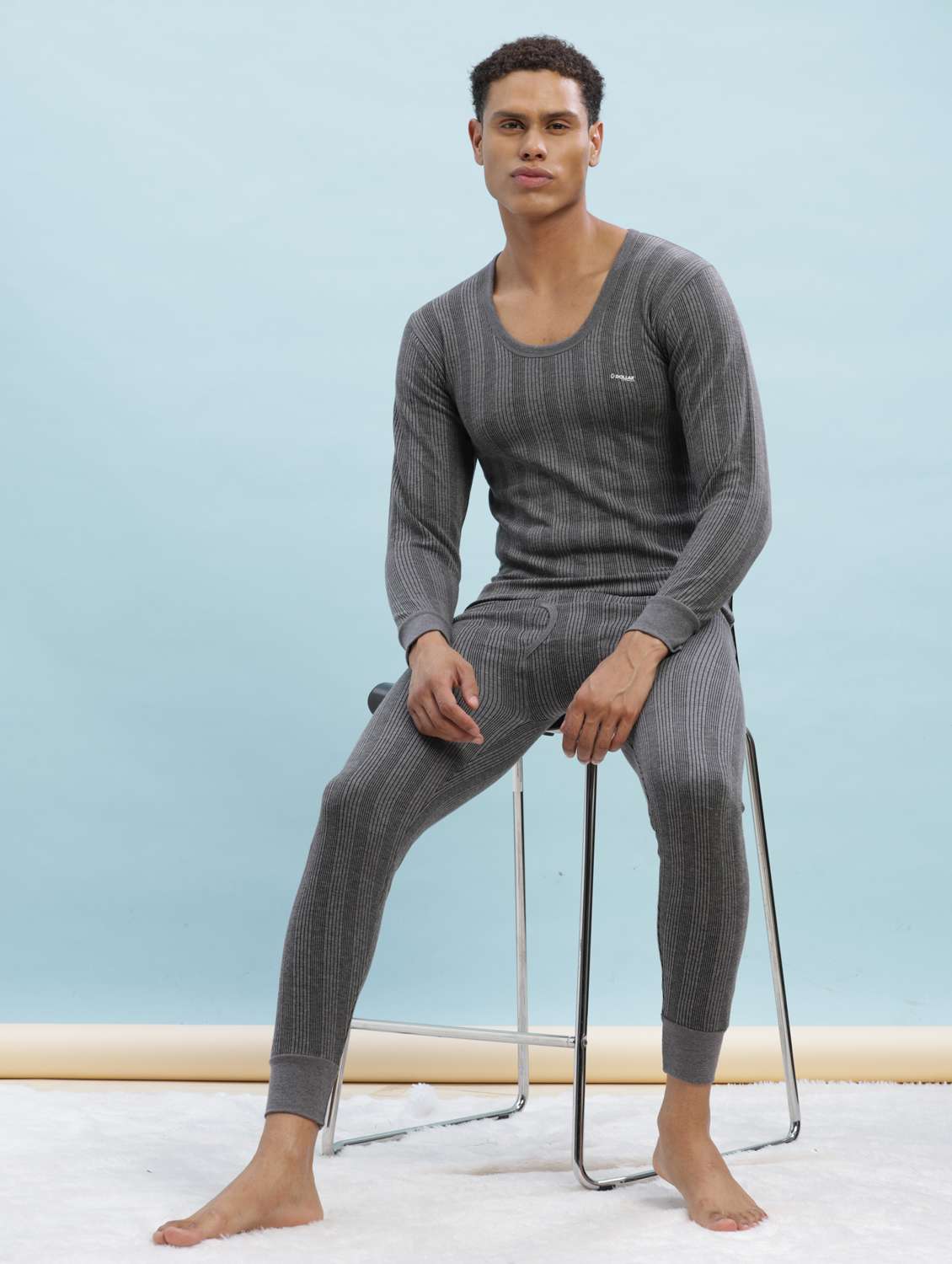 men pack of 2 solid full sleeve thermal top - 22253986 -  Standard Image - 4