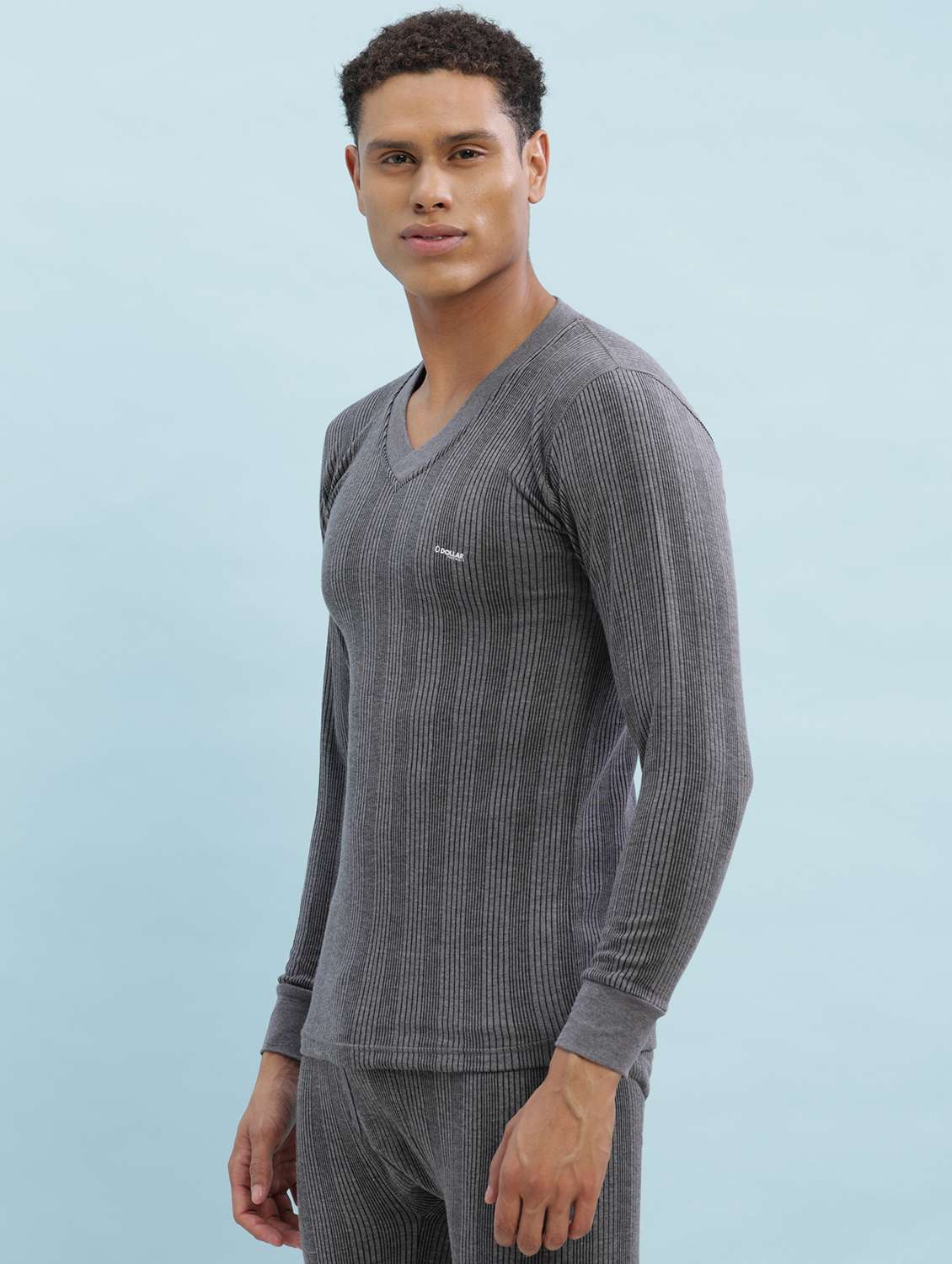 men pack of 2 solid full sleeve thermal top - 22253998 -  Standard Image - 1