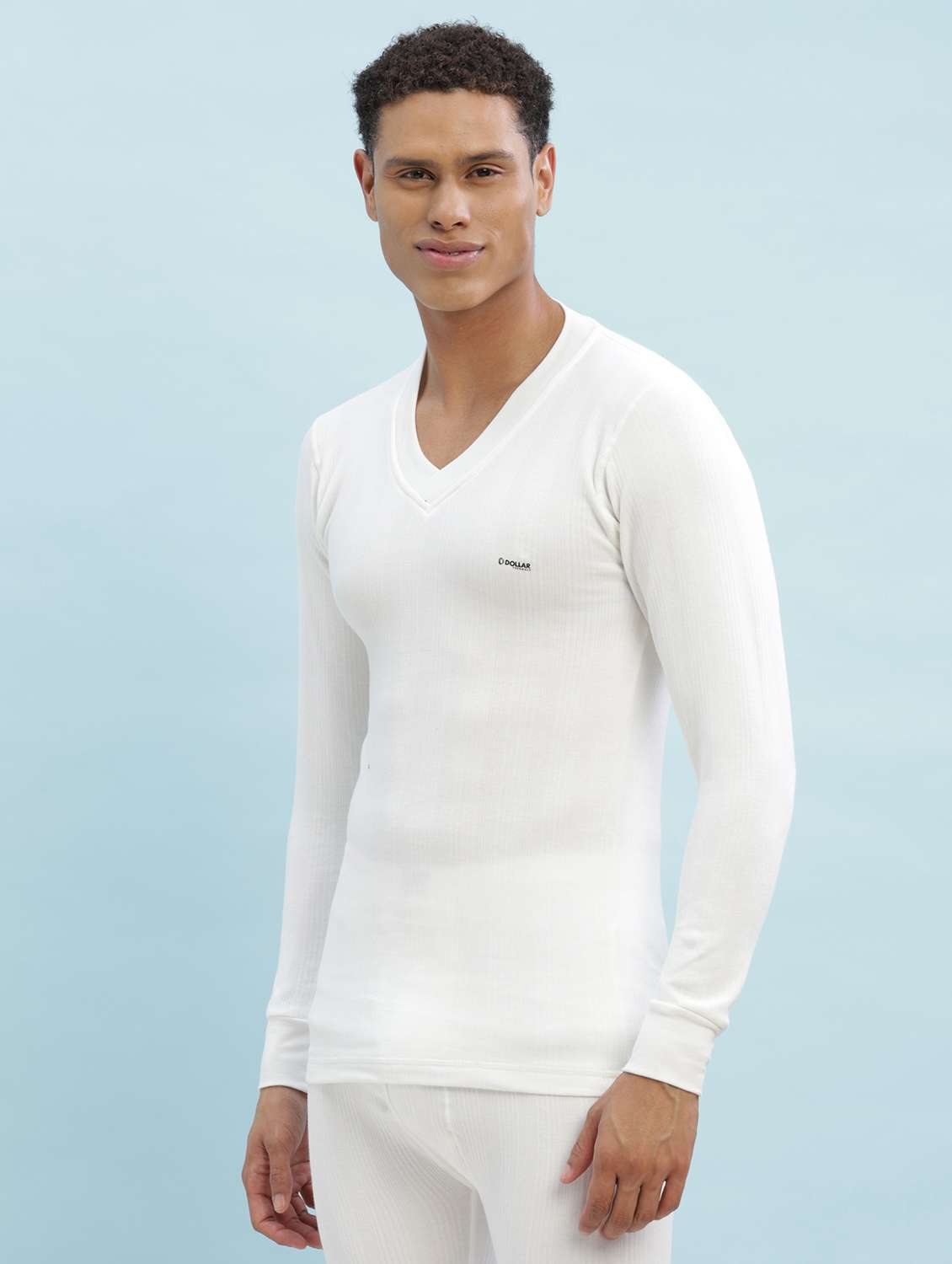 men solid full sleeve thermal top - 22253999 -  Standard Image - 1