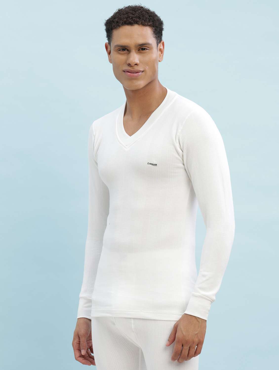 men pack of 2 solid full sleeve thermal top - 22254000 -  Standard Image - 1
