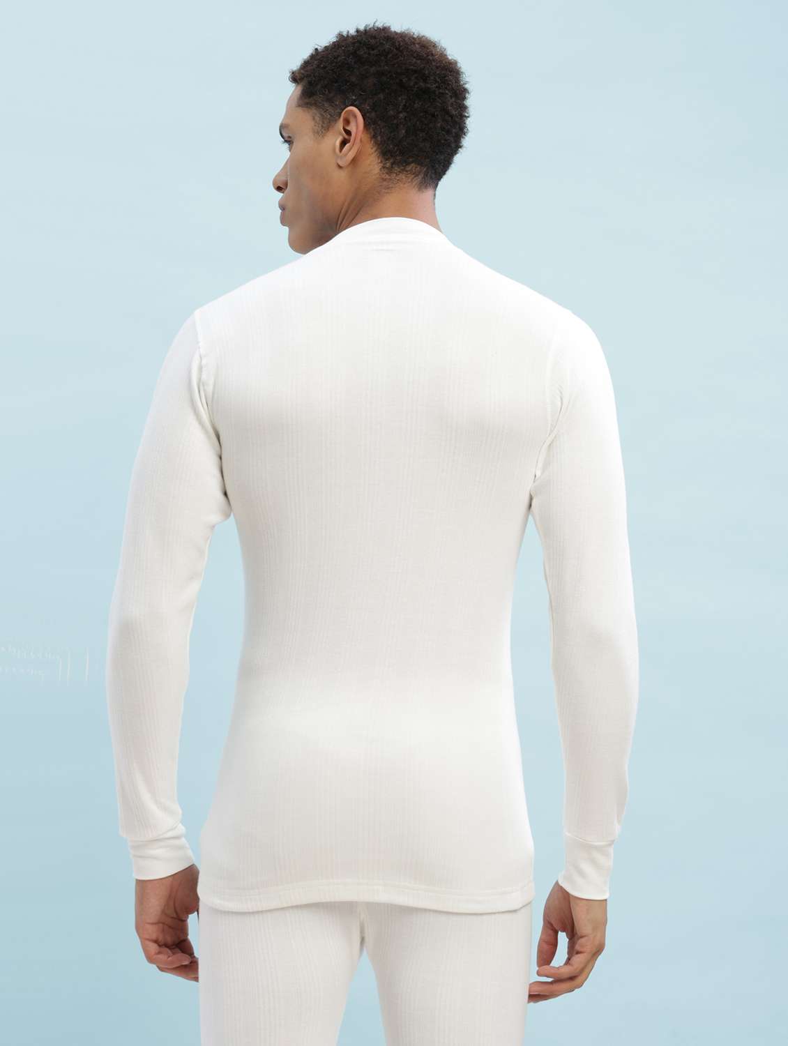 men solid full sleeve thermal set - 22254003 -  Standard Image - 1