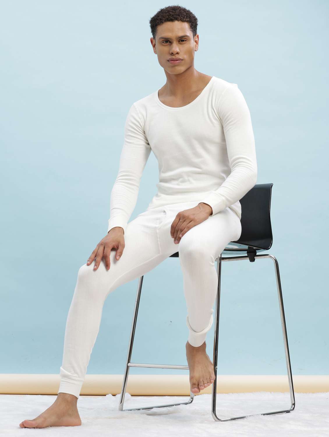 men pack of 2 solid thermal bottom - 22254029 -  Standard Image - 4