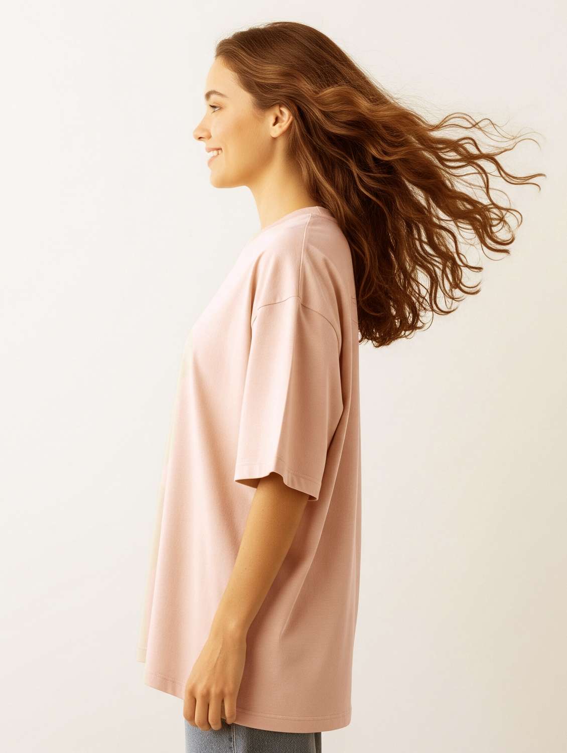 women solid short sleeve oversized t-shirt - 22254360 -  Standard Image - 1