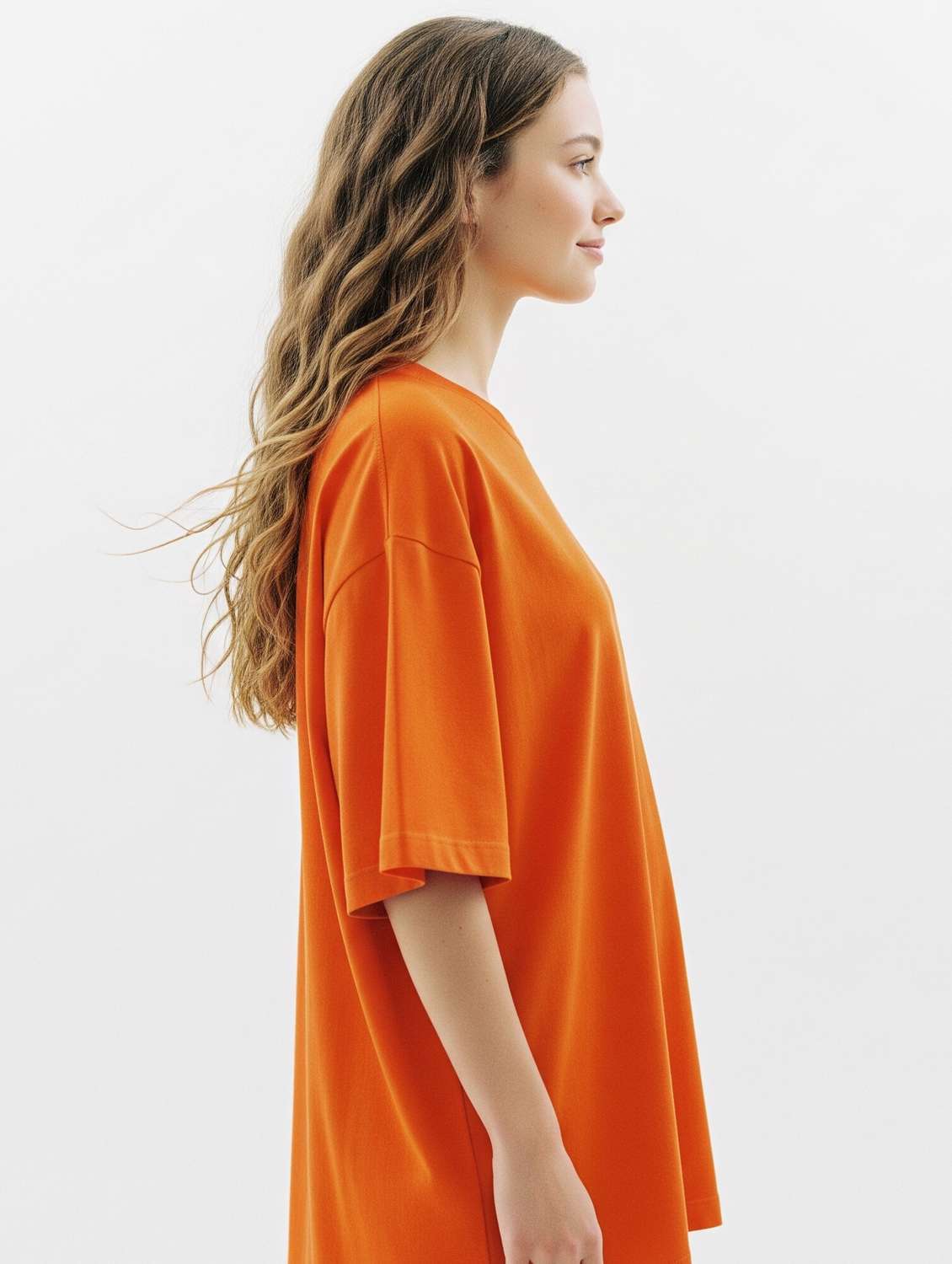 women solid short sleeve oversized t-shirt - 22254363 -  Standard Image - 1