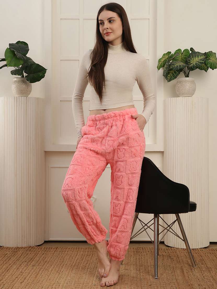 women solid mid rise lounge wear pyjama - 22254910 -  Standard Image - 4