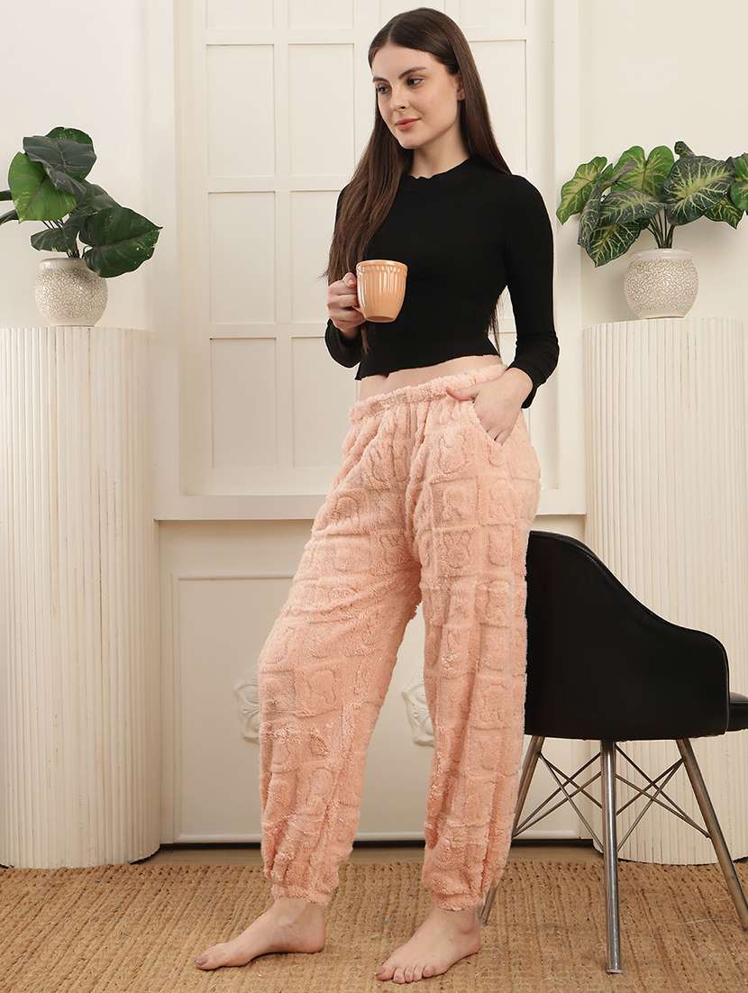 women solid mid rise lounge wear pyjama - 22254911 -  Standard Image - 4