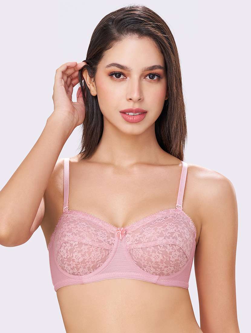 women pack of 2 solid non padded lace bra - 22254954 -  Standard Image - 1