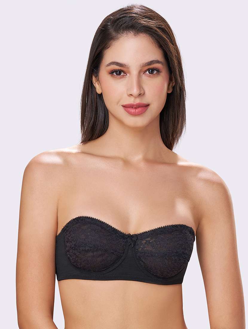 women pack of 3 solid non padded lace bra - 22254959 -  Standard Image - 1