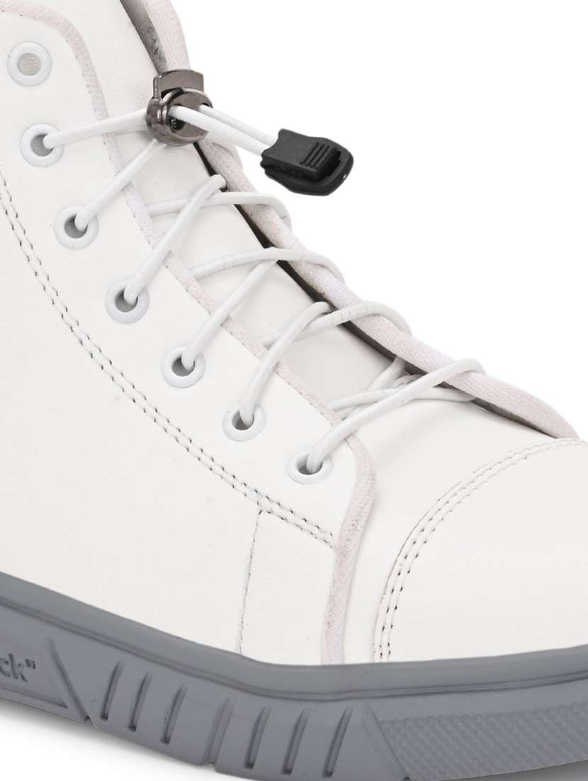 Men White Lace Up Boot - 22254968 -  Standard Image - 6