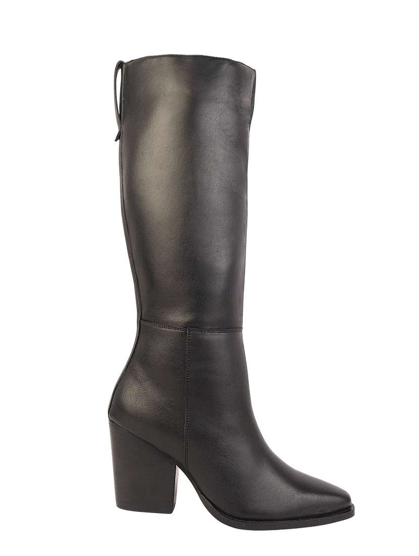 women solid block heel knee length boots - 22254997 -  Standard Image - 1