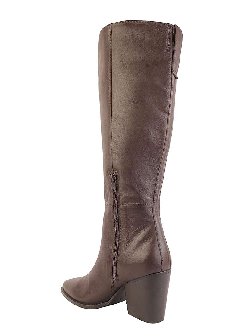 women solid block heel knee length boots - 22254998 -  Standard Image - 1
