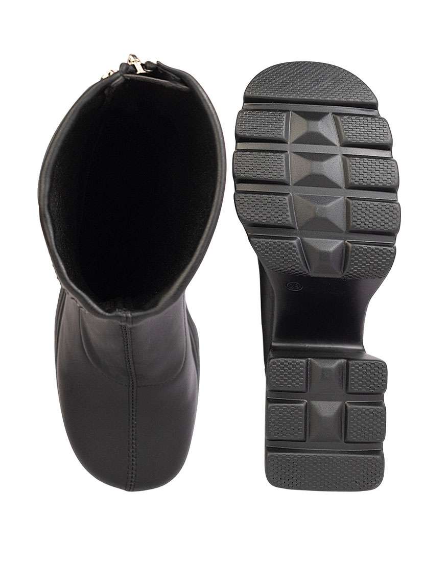 women solid block heel knee length boots - 22255003 -  Standard Image - 4