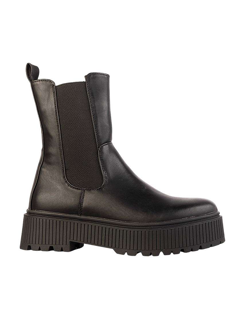 women solid knee length boots - 22255007 -  Standard Image - 1