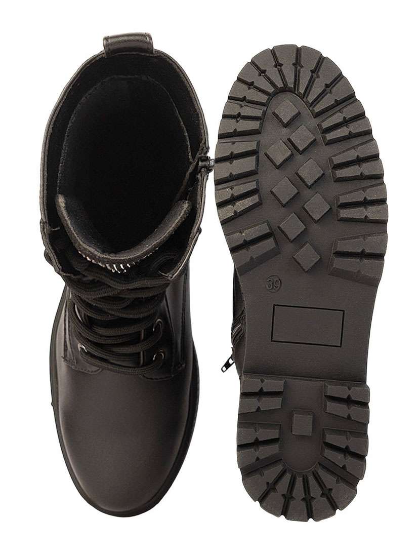 women solid ankle length boots - 22255012 -  Standard Image - 4