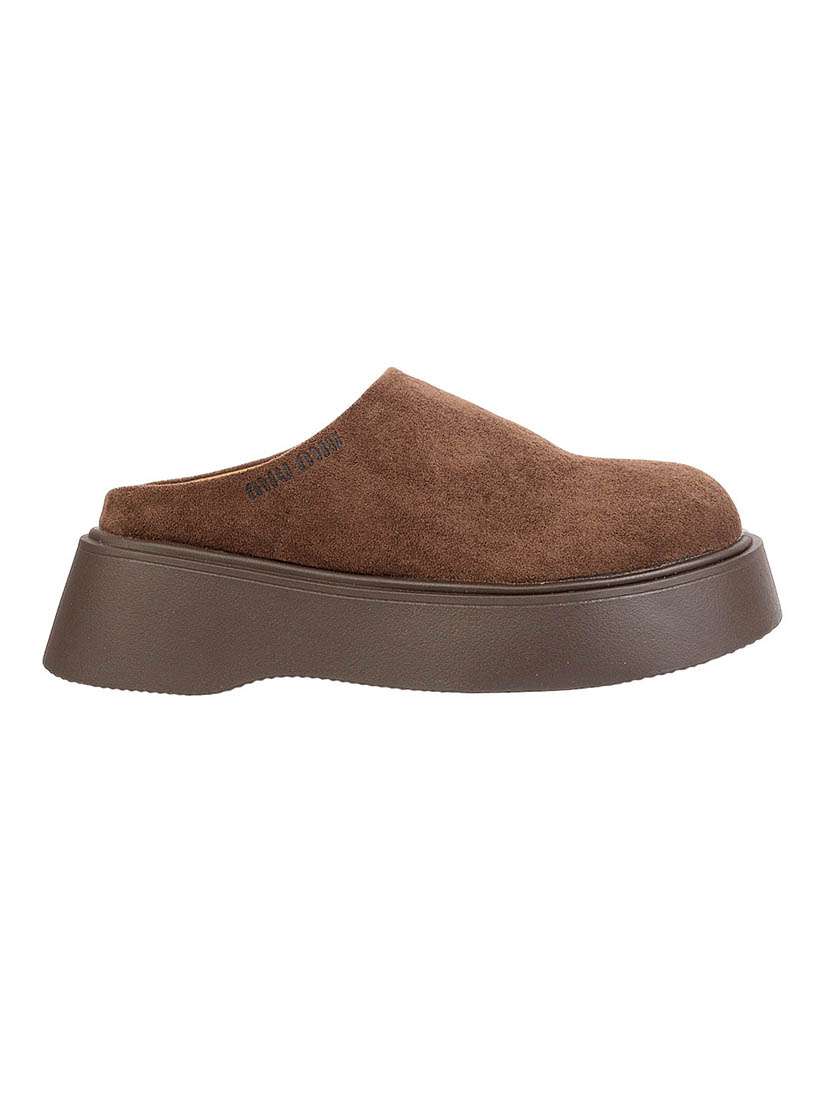 women solid slip on suede sandal - 22255014 -  Standard Image - 1