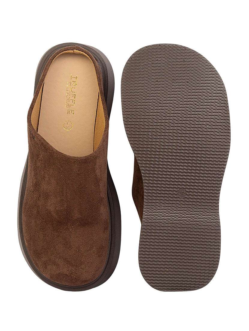 women solid slip on suede sandal - 22255014 -  Standard Image - 4