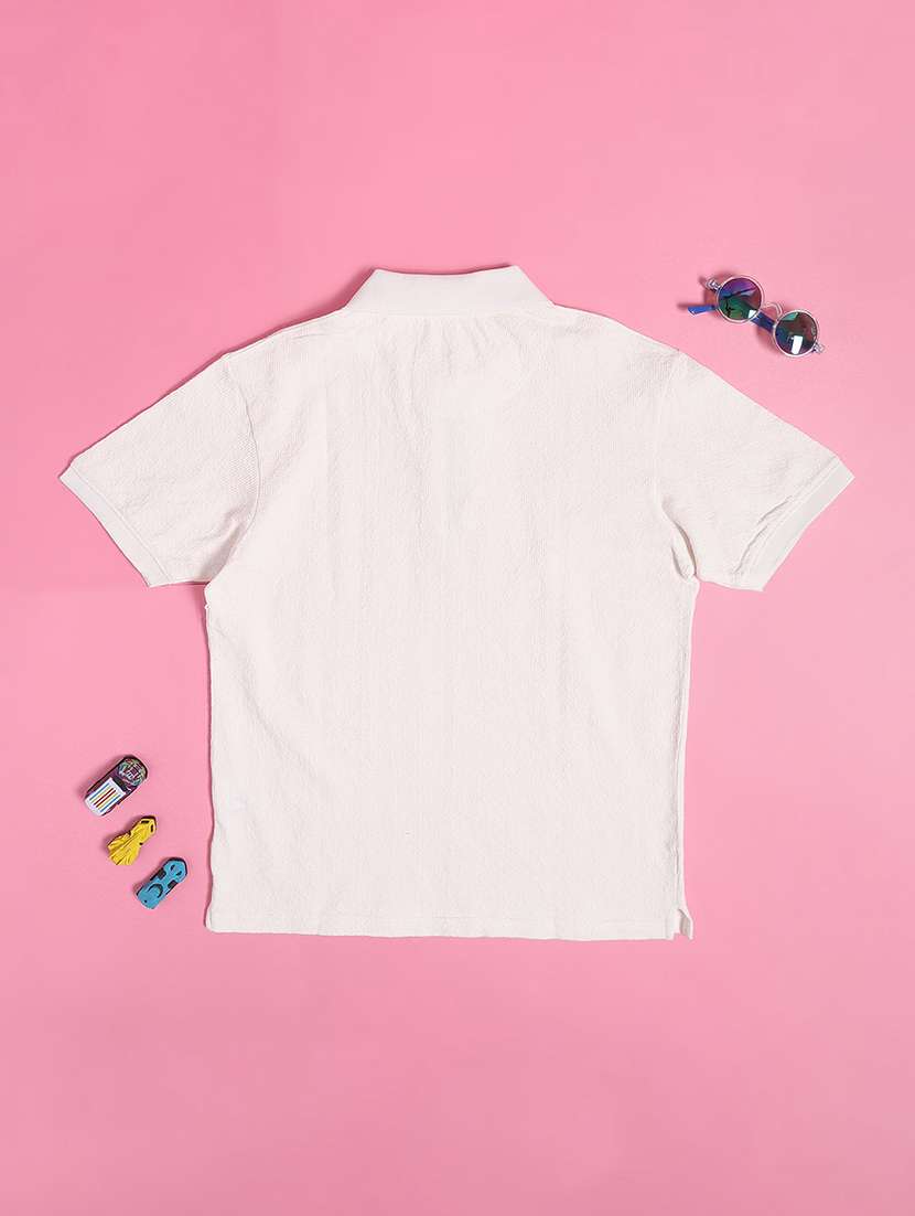 off white cotton plain tee - 22255122 -  Standard Image - 1