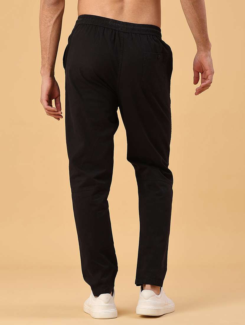 men solid mid rise full length track pant - 22255148 -  Standard Image - 4