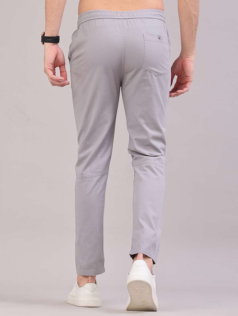 men solid mid rise full length track pant - 22255149 -  Standard Image - 4