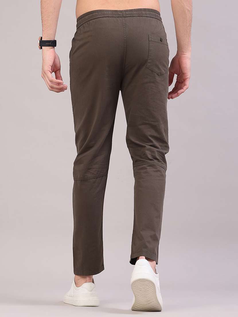 men solid mid rise full length track pant - 22255151 -  Standard Image - 4