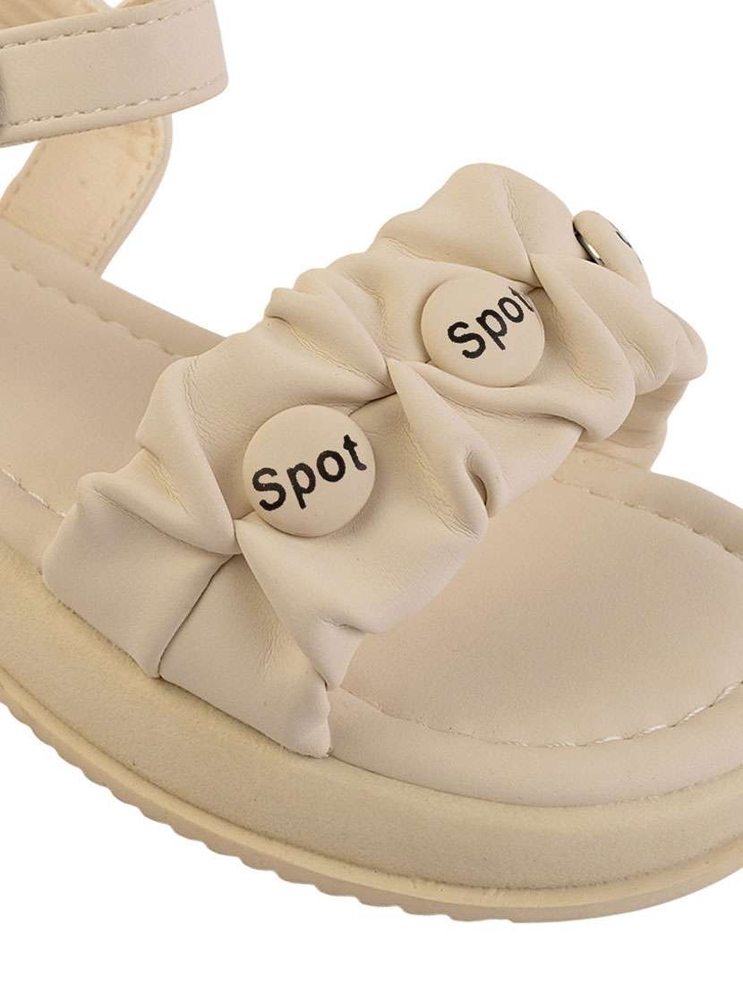 girls solid back strap flat sandal - 22255197 -  Standard Image - 6