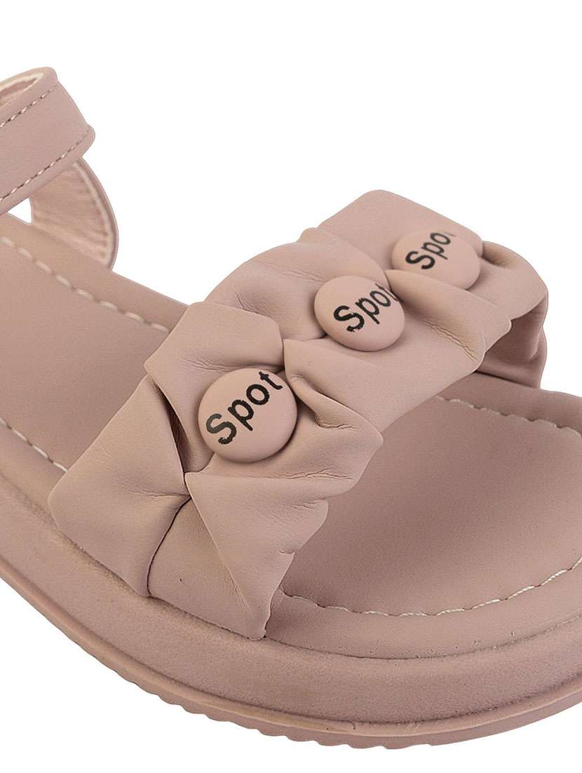 girls solid back strap flat sandal - 22255198 -  Standard Image - 6